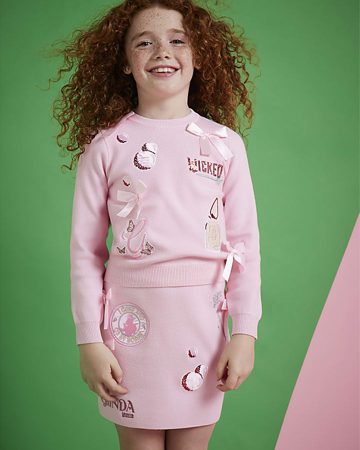 Wicked Girls Pink Glinda Icons Knitted Set