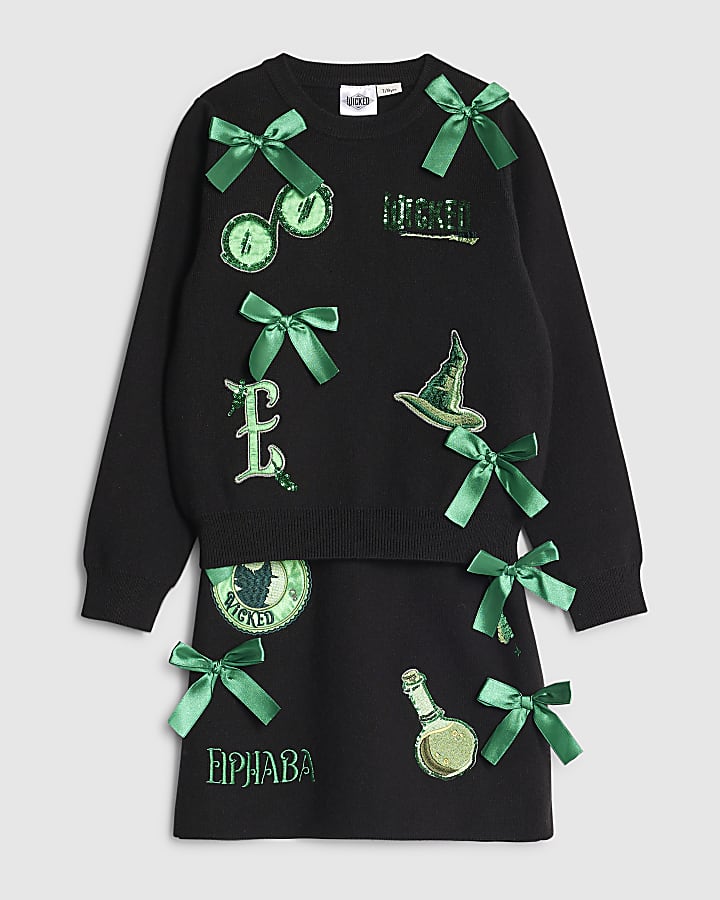 Wicked Girls Black Elphaba Icon Knitted Set