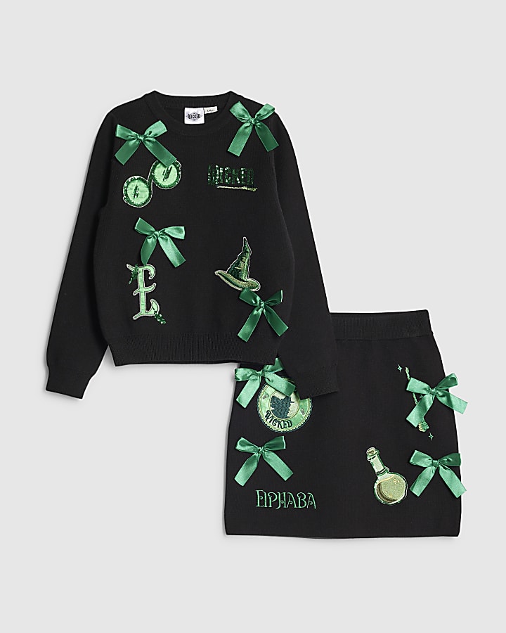Wicked Girls Black Elphaba Icon Knitted Set