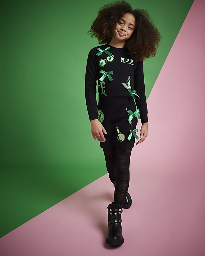 Wicked Girls Black Elphaba Icon Knitted Set