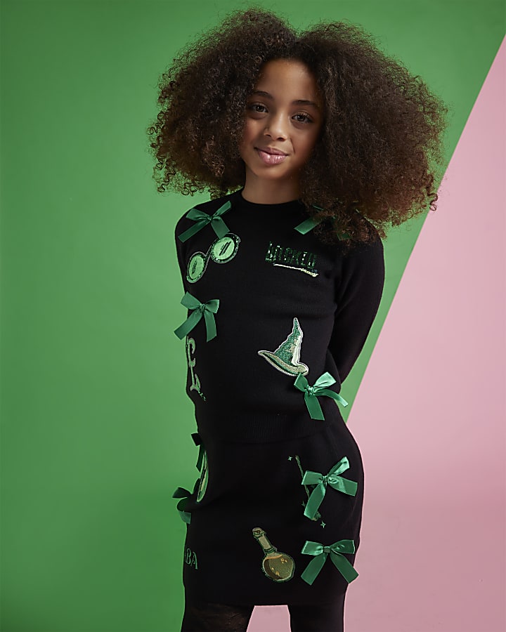 Wicked Girls Black Elphaba Icon Knitted Set