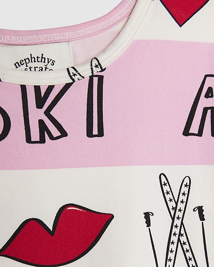 Nephthys Mini Girls Pink Apres Ski Pyjama Set