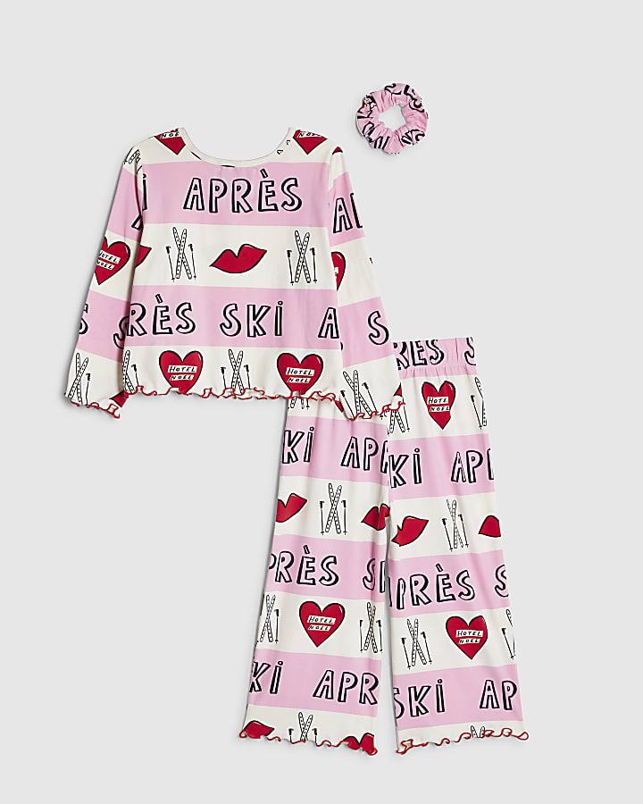 Nephthys Mini Girls Pink Apres Ski Pyjama Set