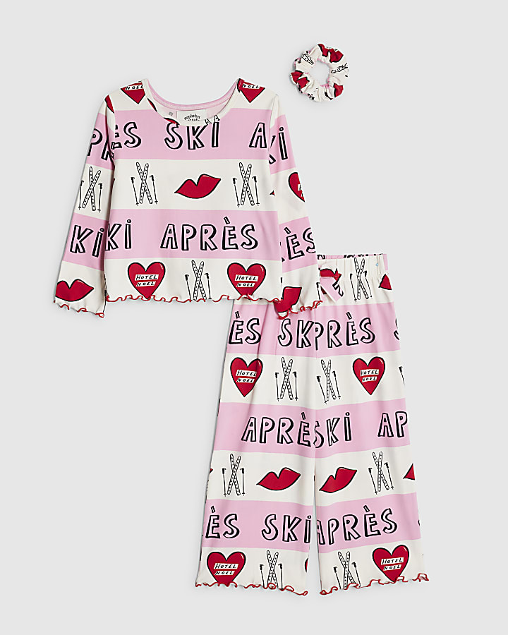 Nephthys Mini Girls Pink Apres Ski Pyjama Set
