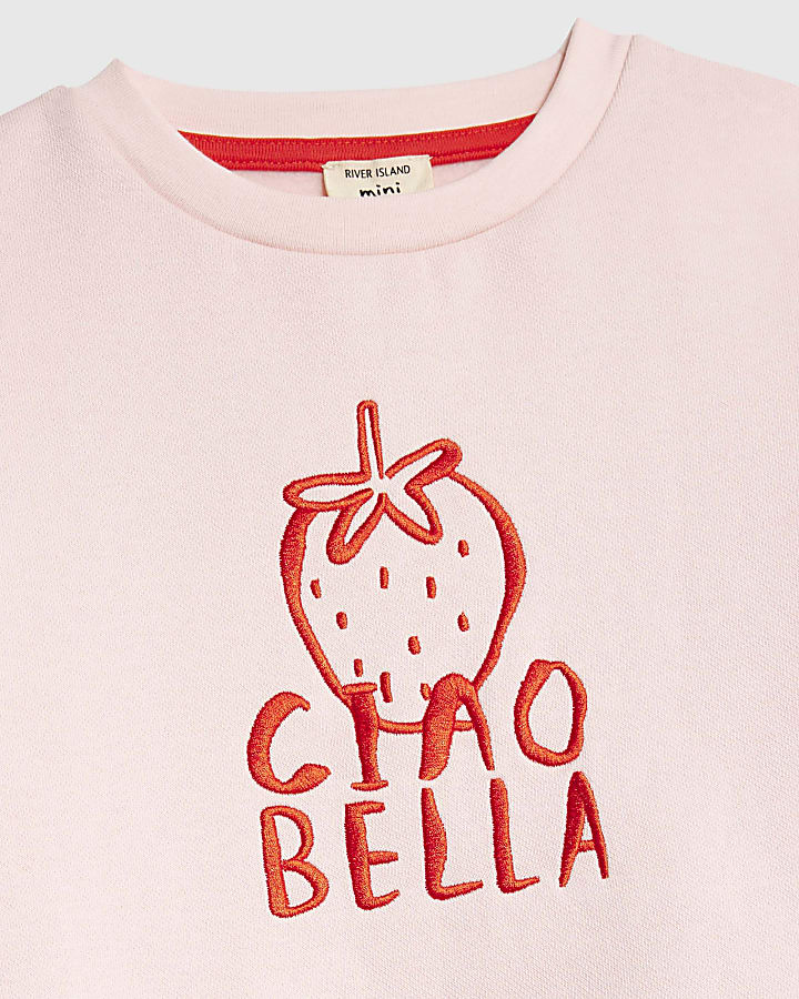 Mini Girls Pink Ciao Bella Sweatshirt Set