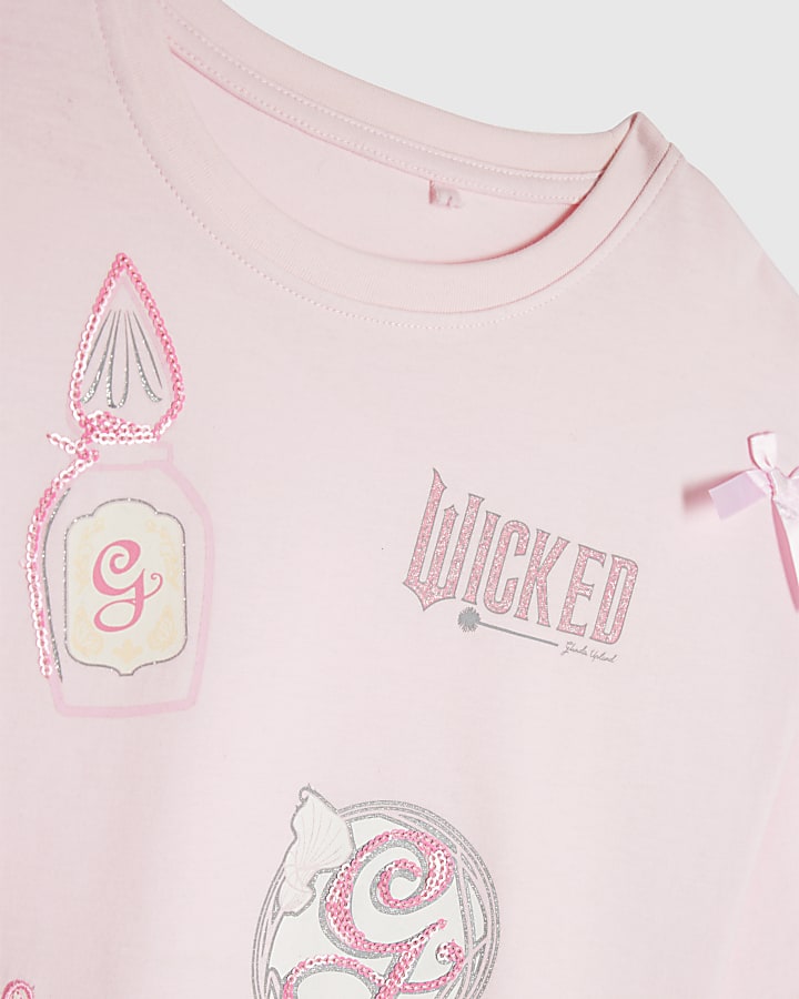 Wicked Girls Pink Glinda Icons T-shirt