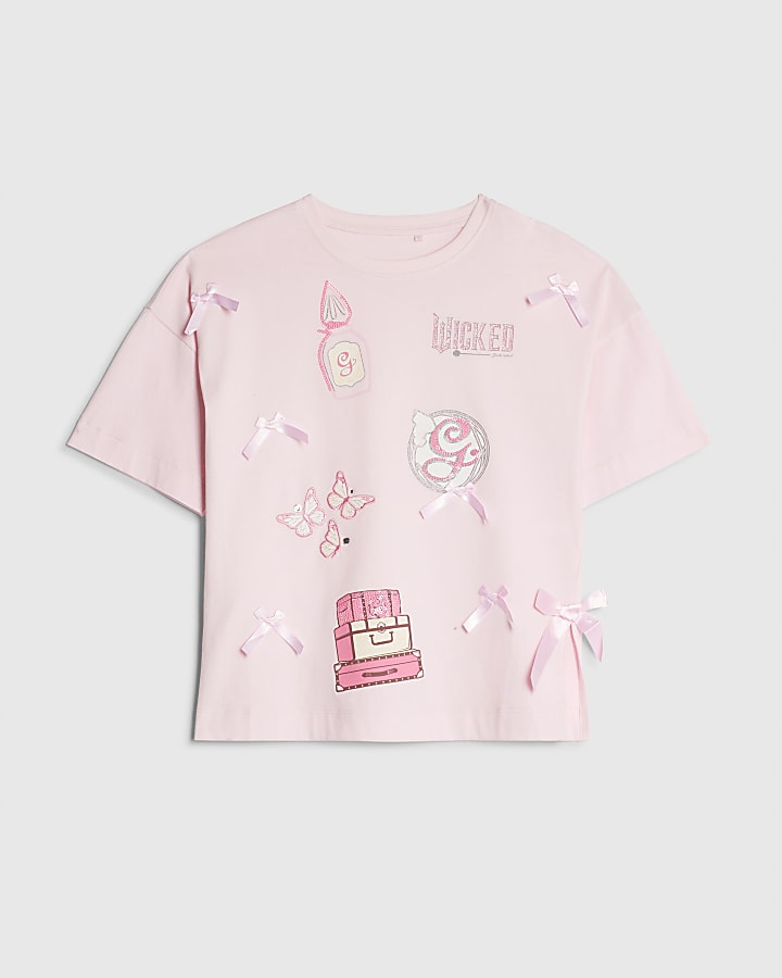 Wicked Girls Pink Glinda Icons T-shirt