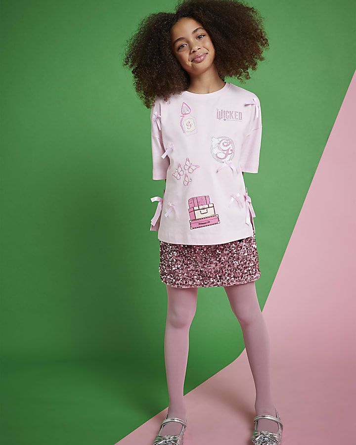 Wicked Girls Pink Glinda Icons T-shirt