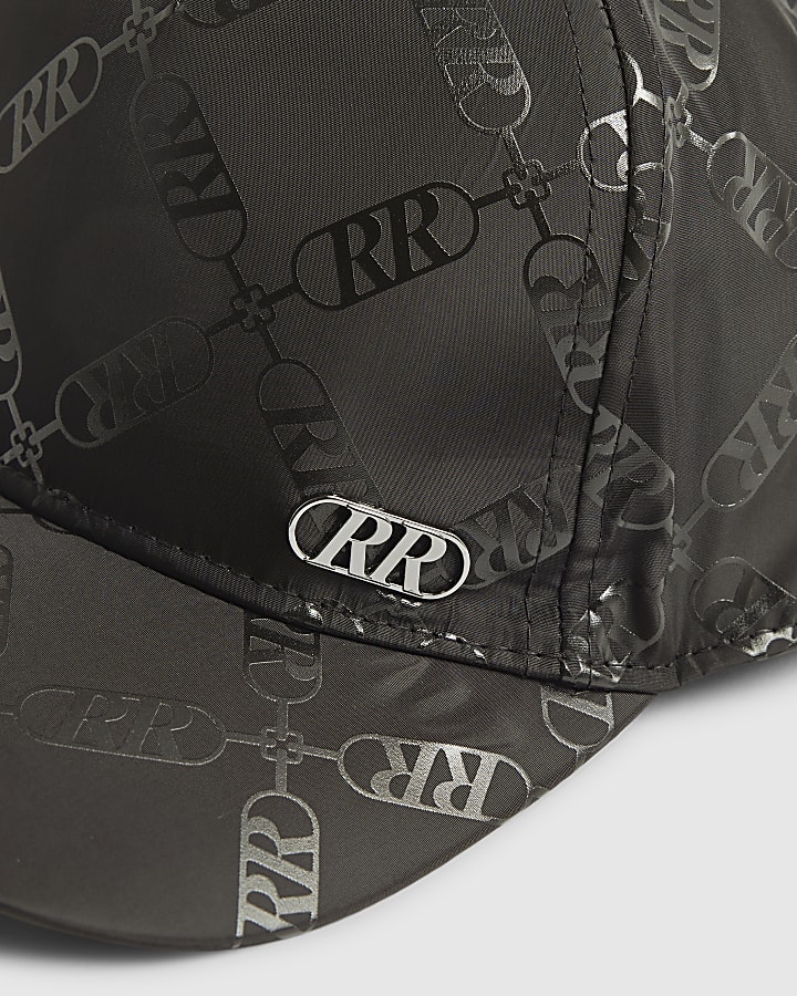 Boys Black Monogram Cap