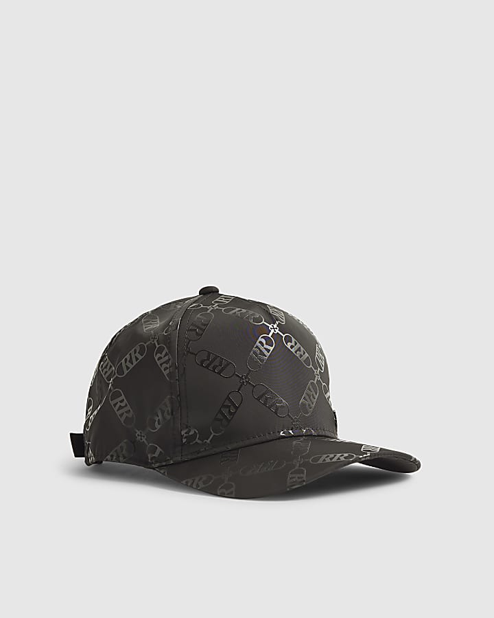 Boys Black Monogram Cap