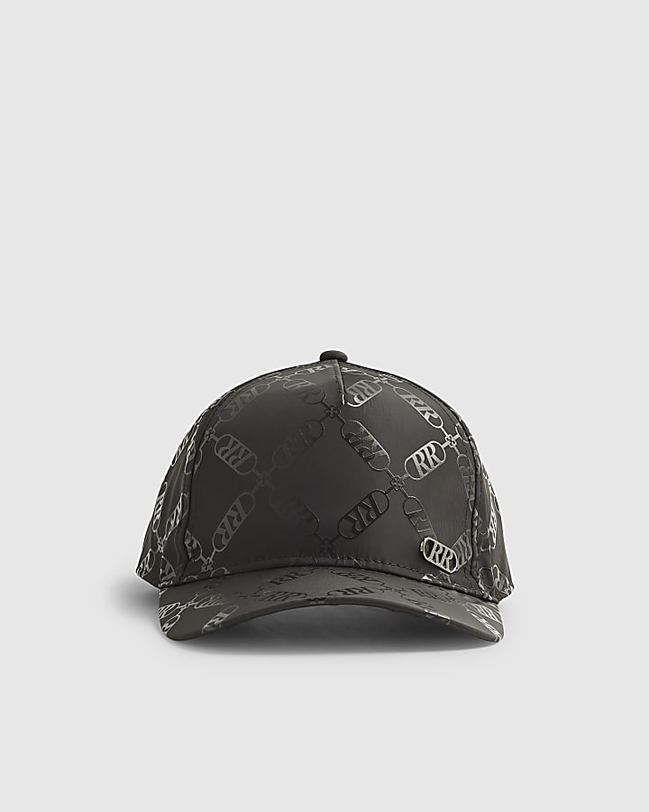 Boys Black Monogram Cap