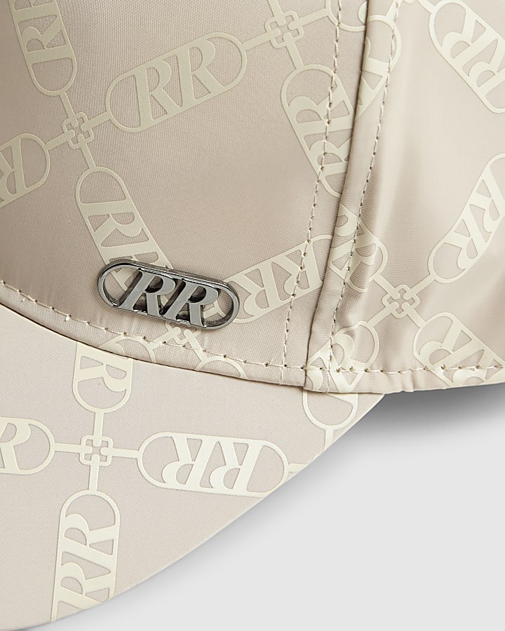 Boys Beige Monogram Cap