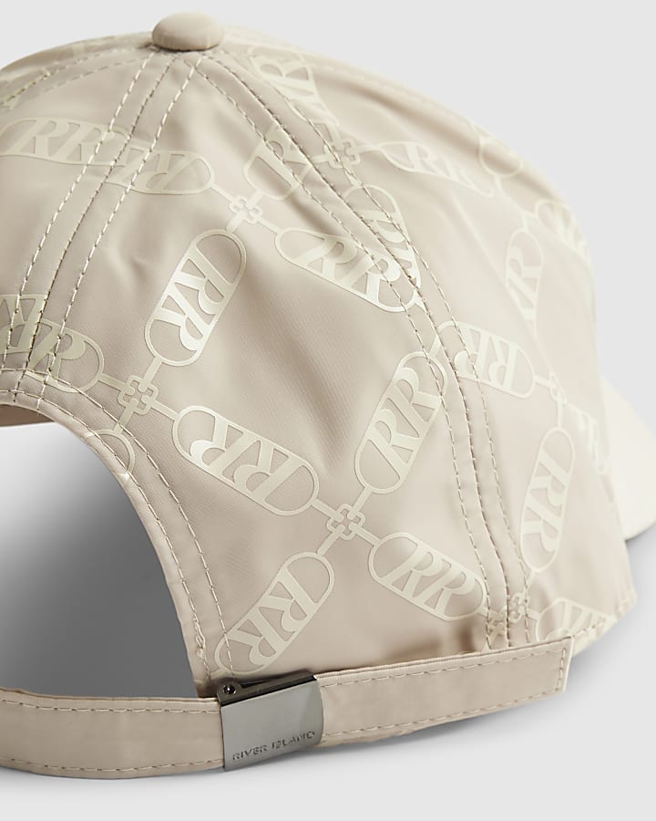 Boys Beige Monogram Cap