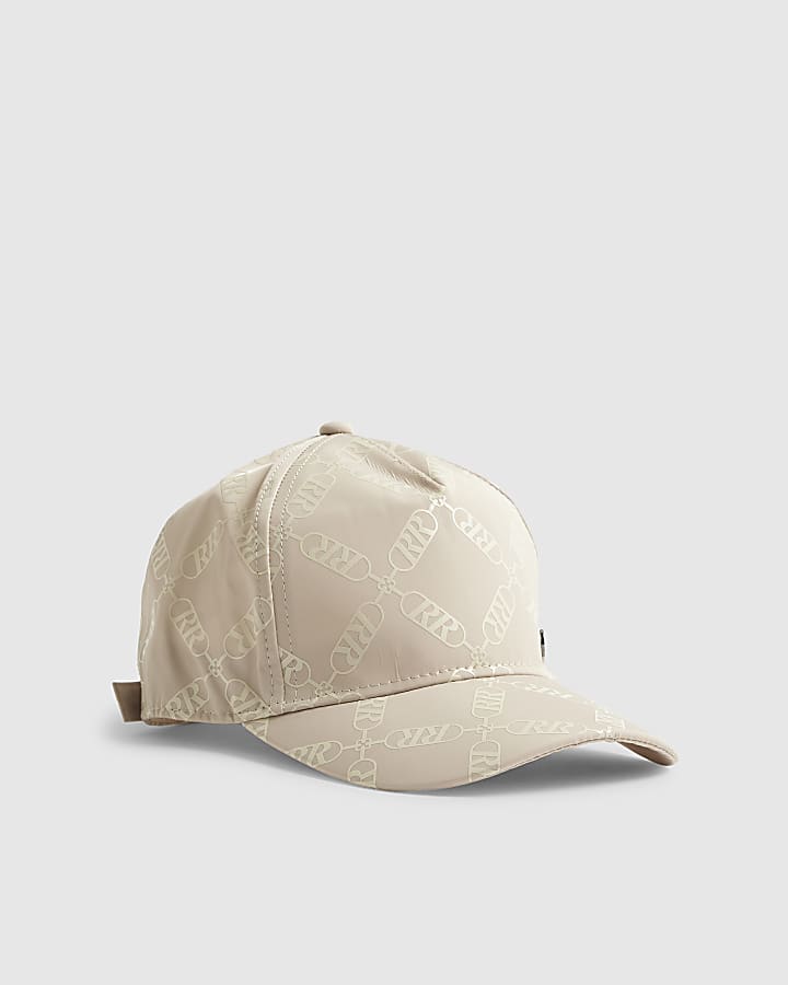Boys Beige Monogram Cap