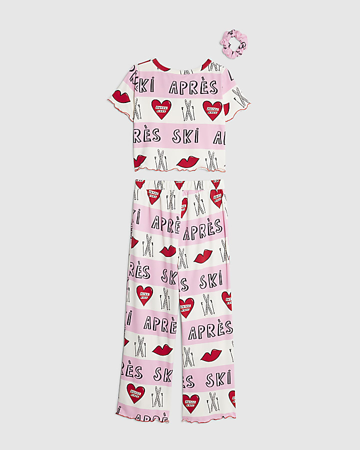 Nephthys Girls Pink Apres Ski Pyjama Set
