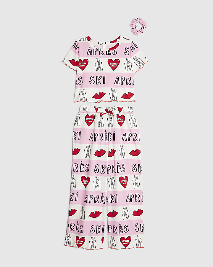 Nephthys Girls Pink Apres Ski Pyjama Set