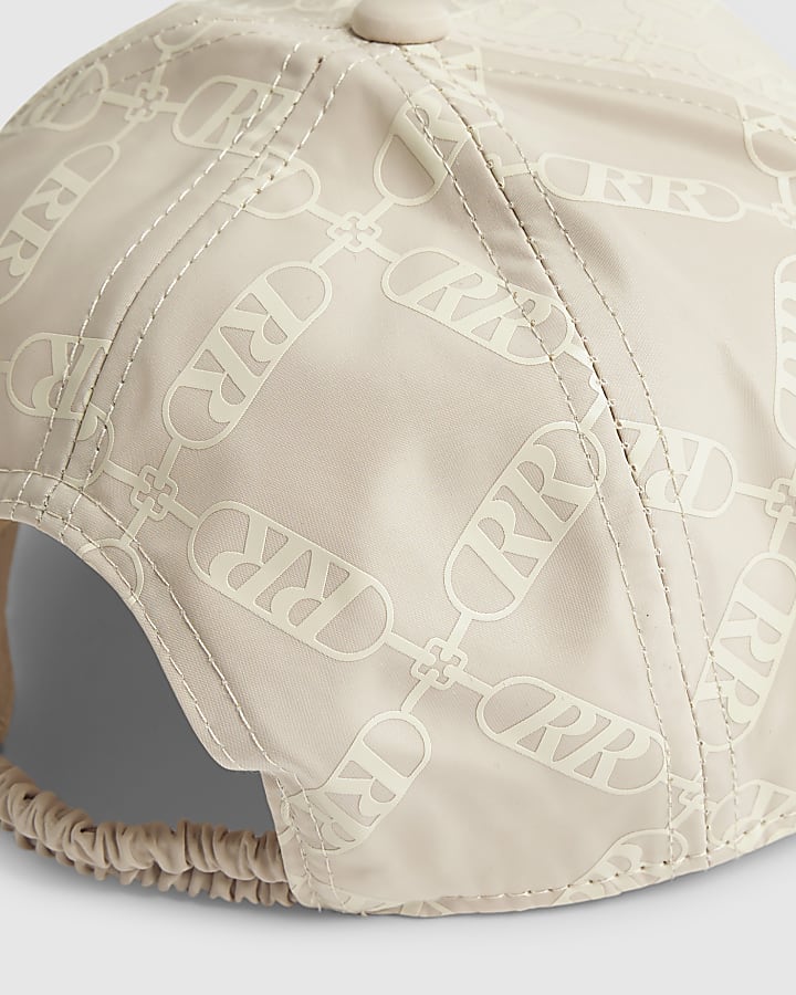 Mini Boys Beige Monogram Cap