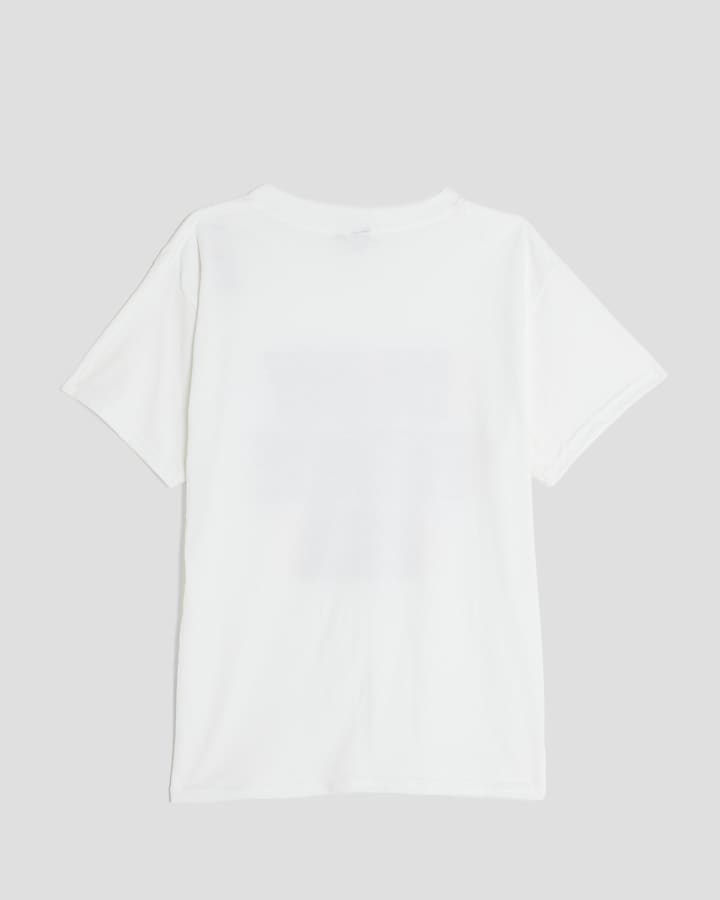 Girls White In My Fierce Era Slogan T-shirt