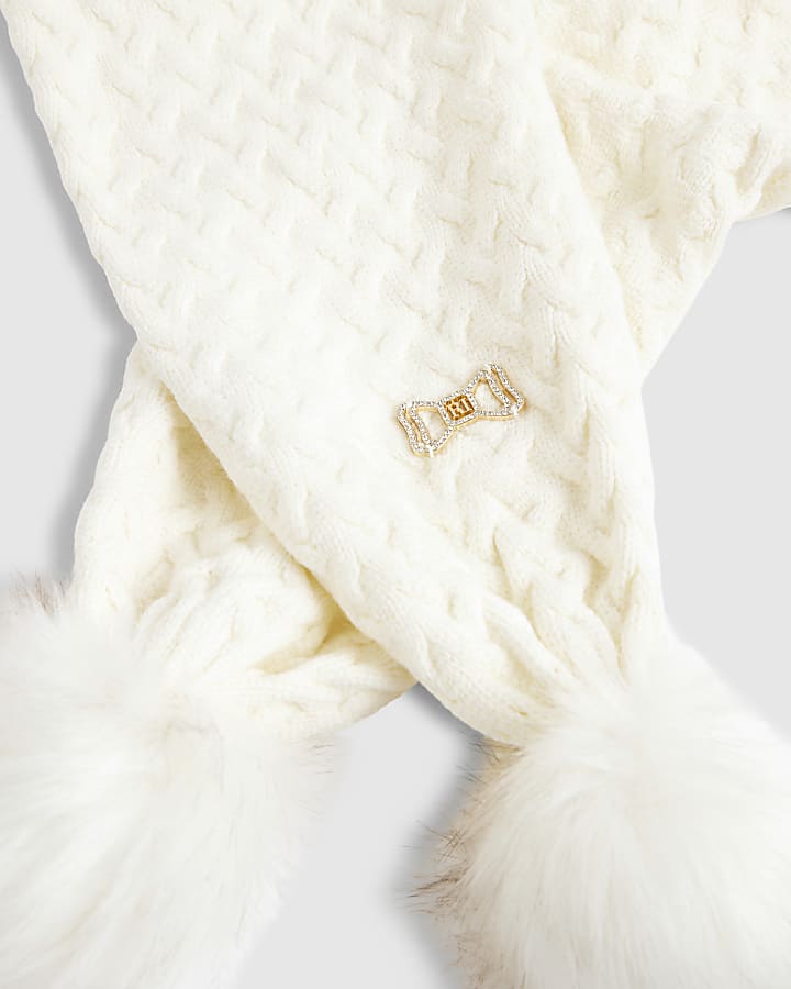 Girls Cream Beanie Hat Bundle Of 3