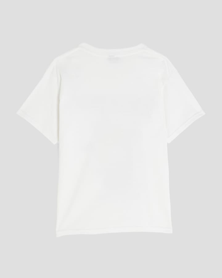 Girls White Rainbow More Bubbles T-Shirt