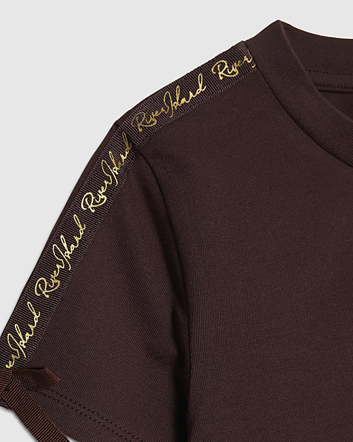 Girls Brown Bow RI T-Shirt