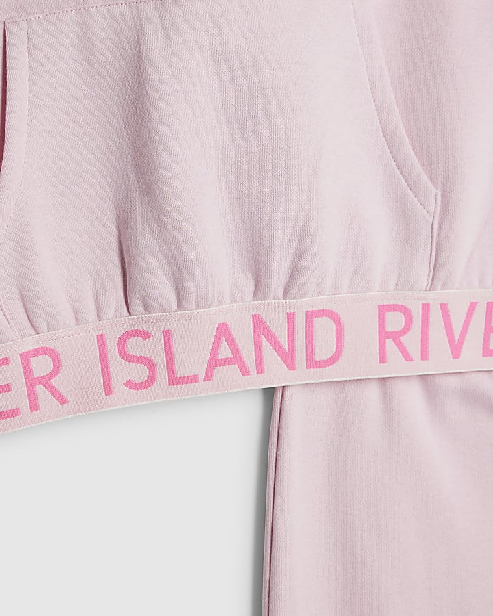 Girls Pink RI Waistband Legging Set