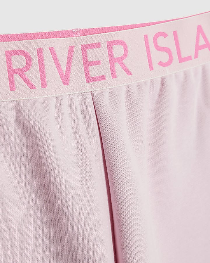 Girls Pink RI Waistband Legging Set