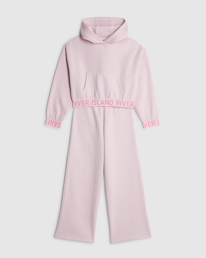 Girls Pink RI Waistband Legging Set