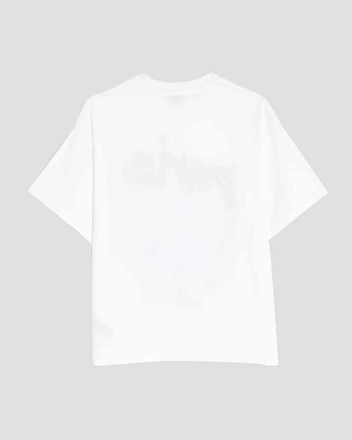 Girls White Bear T-Shirt