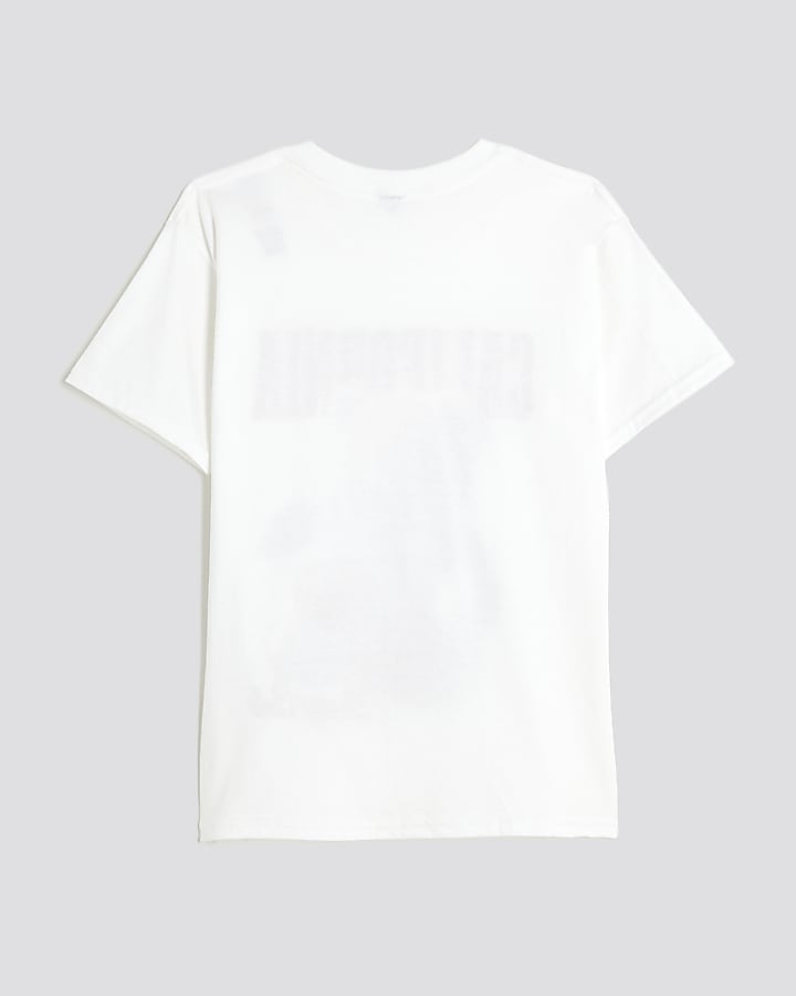 Girls White California Bear T-shirt