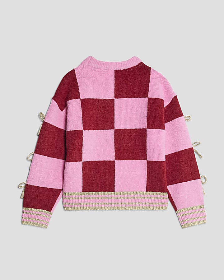 Nephthys Girls Pink Dear Santa Jumper