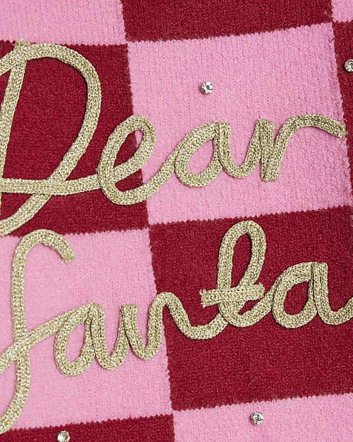 Nephthys Girls Pink Dear Santa Jumper