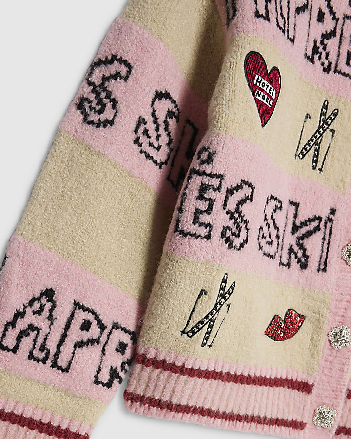 Nephthys Girls Pink Apres Ski Cardigan