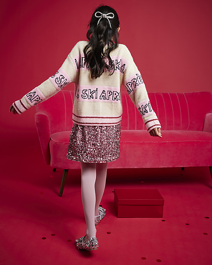 Nephthys Girls Pink Apres Ski Cardigan