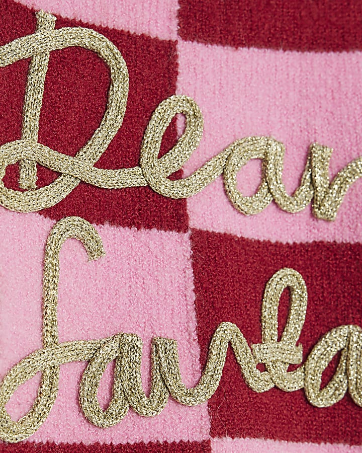 Nephthys Mini Girls Pink Dear Santa Jumper