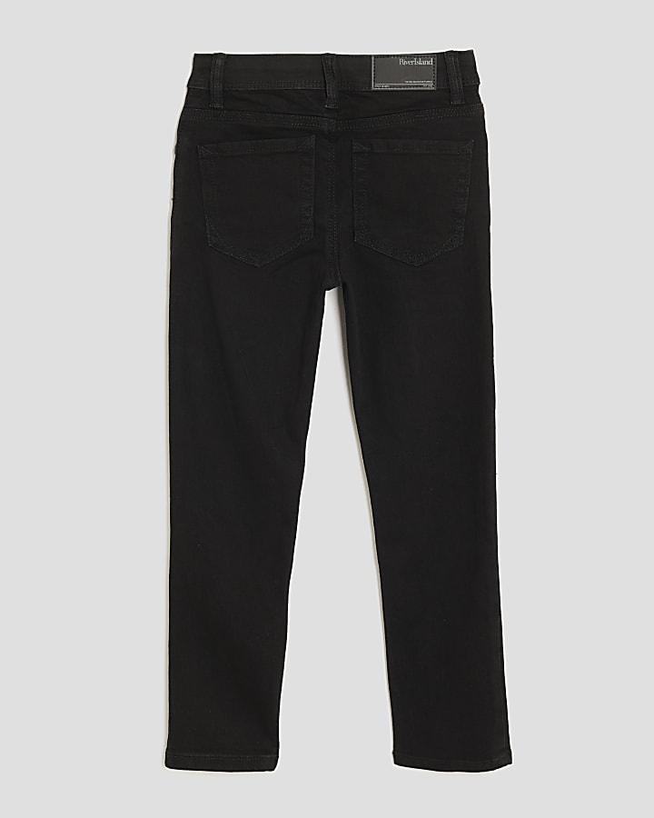 Boys black relaxed skinny jeans