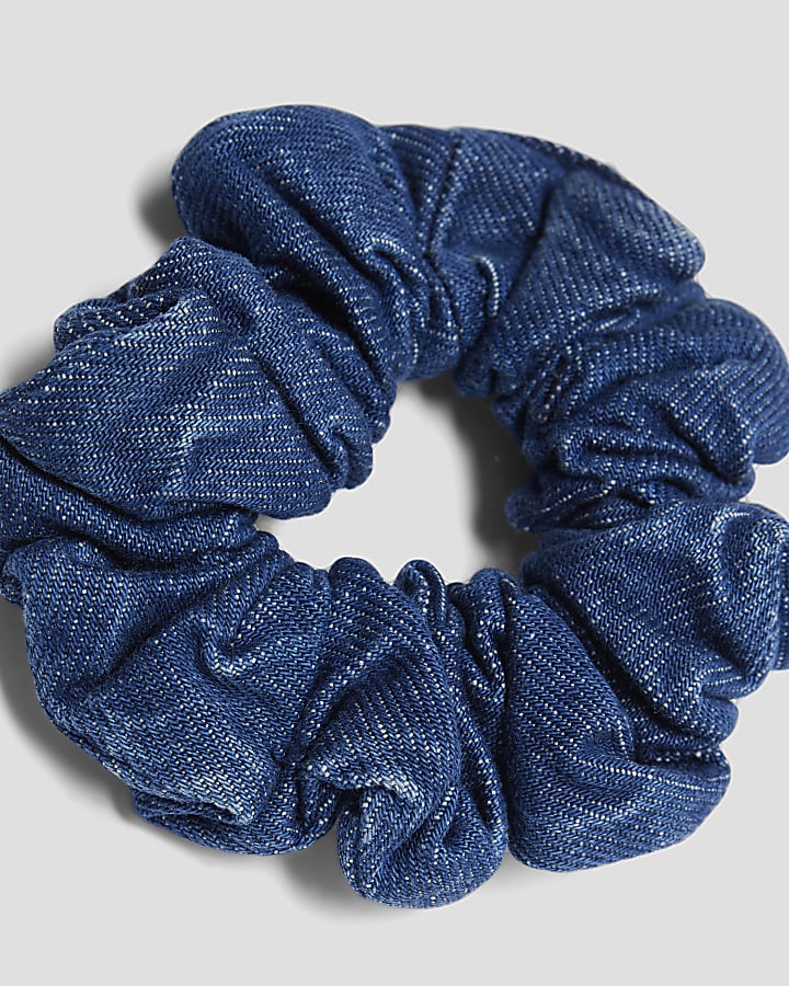 Girls Blue Denim Heart Patch Jeans Set 
