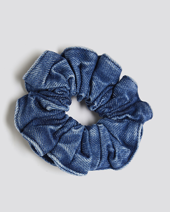 Mini Girls Blue Heart Wide Leg Jeans Set