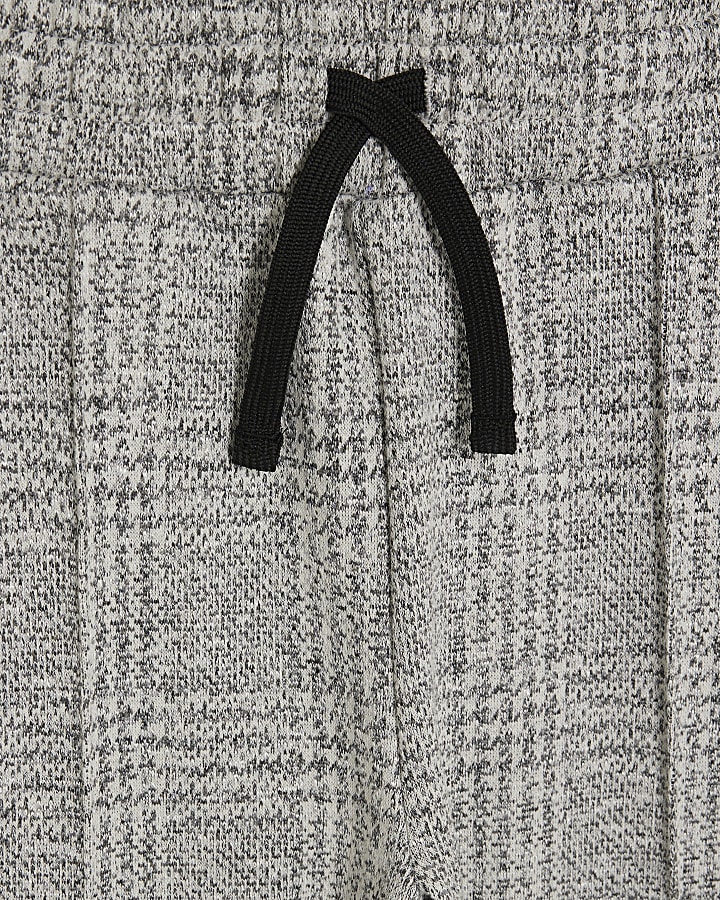 Boys Grey Check Polo Shirt Set