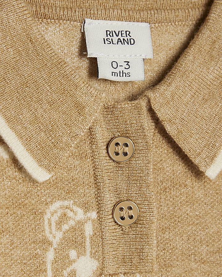Baby Boys Cream Snowflake Bear RI Jumper Set