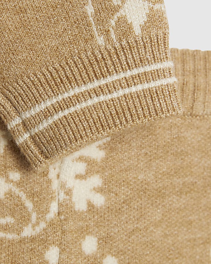 Baby Boys Cream Snowflake Bear RI Jumper Set