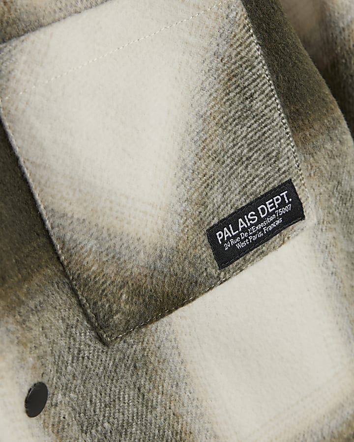 Boys Green Check Overshirt Set