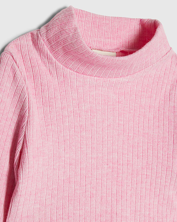 Mini Girls Pink Cosy Top & Skort Set