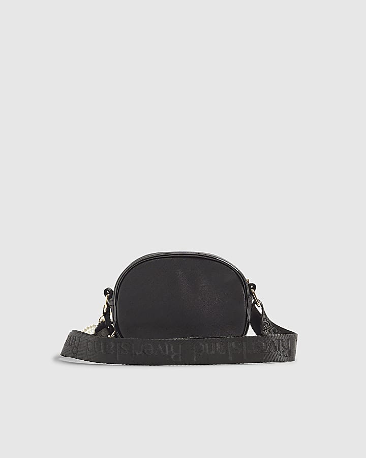 Girls Black check Boucle Bag And Purse Bundle