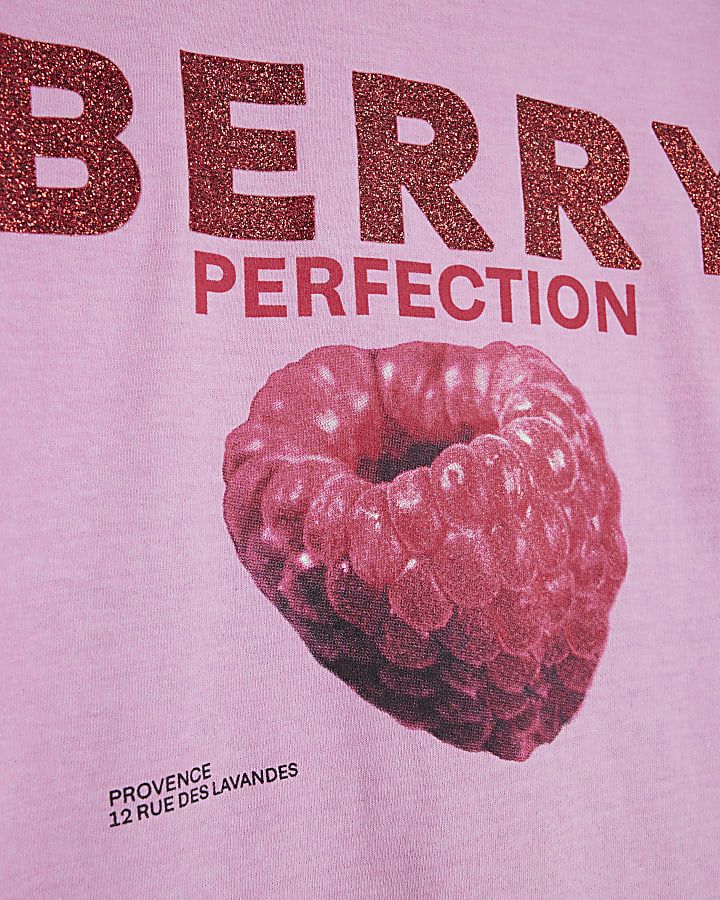 Girls Pink Berry T-Shirt And Leggings Set