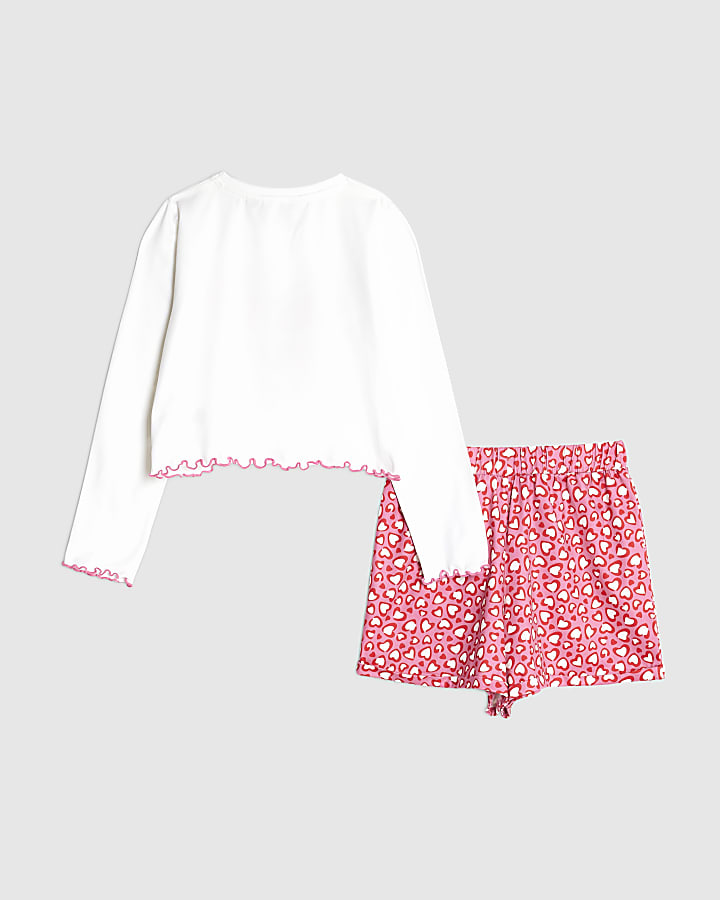 Girls Pink Sassy Club Pyjamas Set