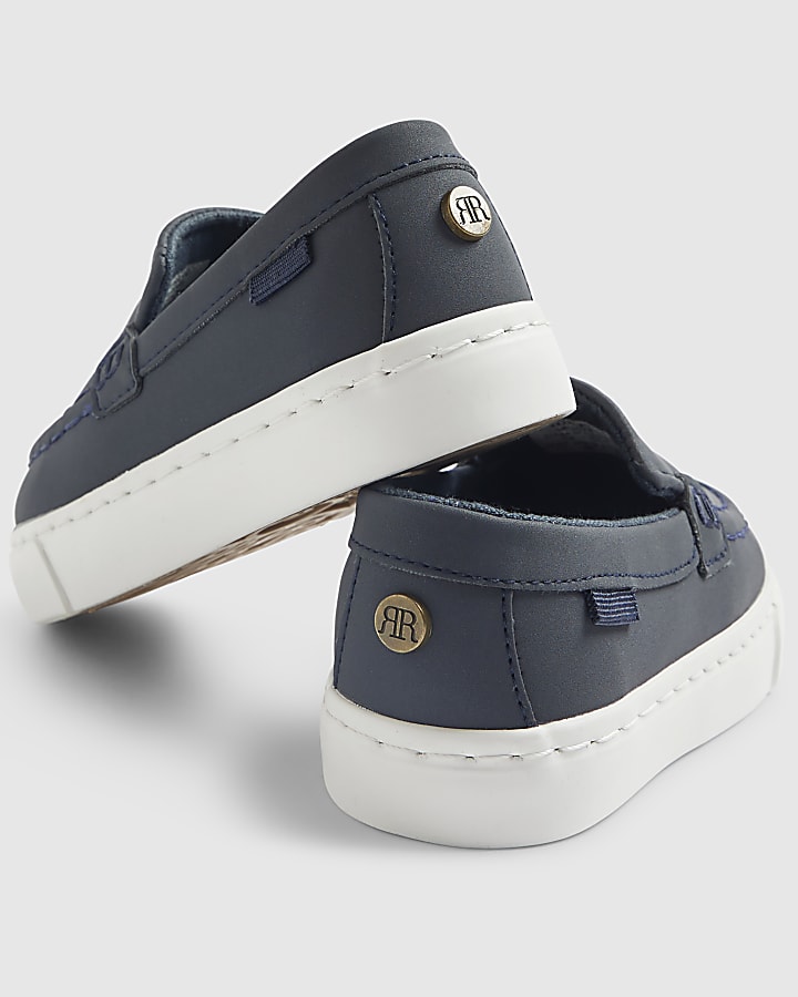 Mini Boys Navy Loafers