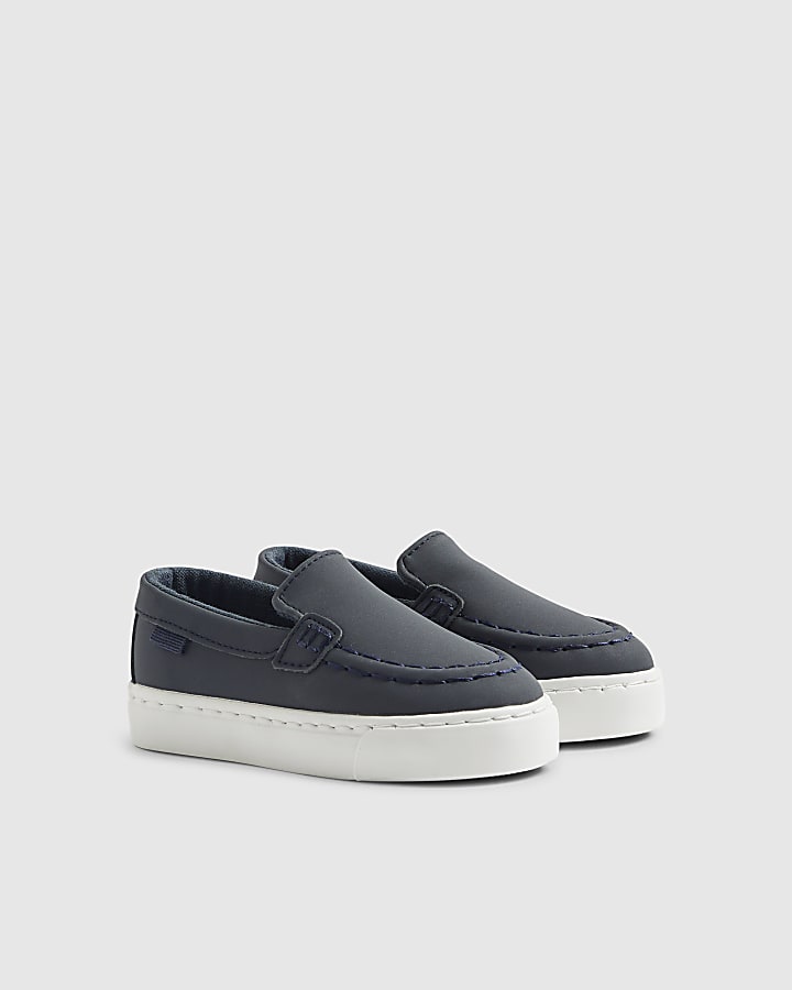 Mini Boys Navy Loafers