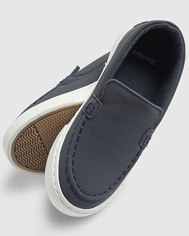 Boys Navy Loafers