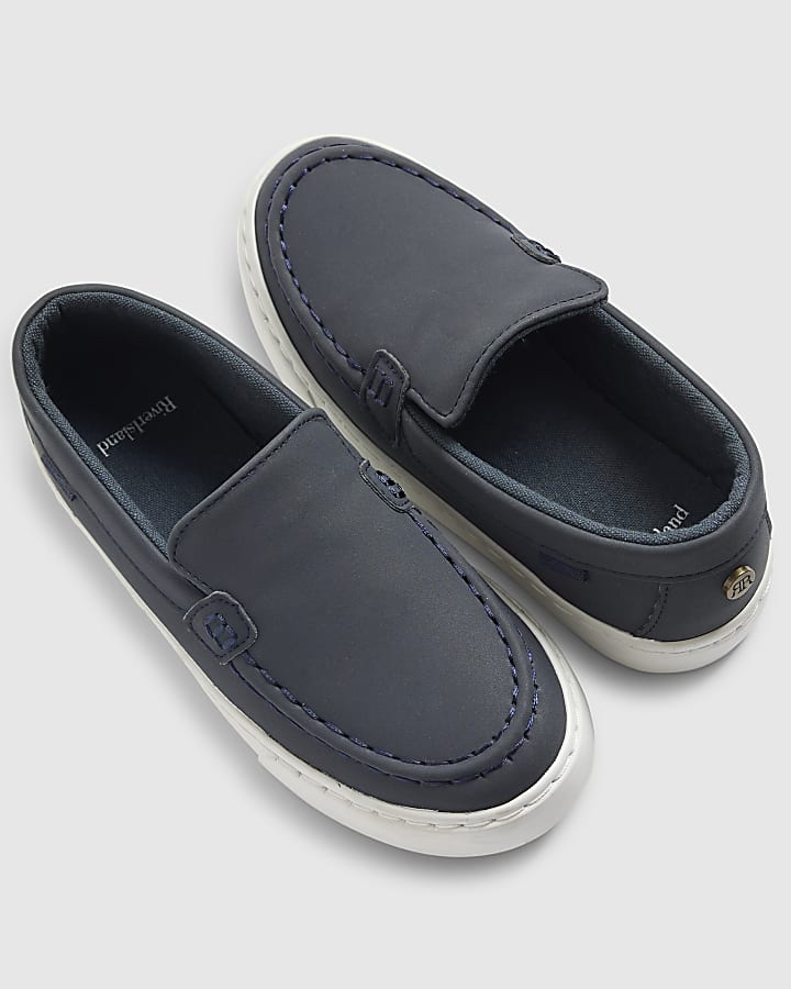 Boys Navy Loafers